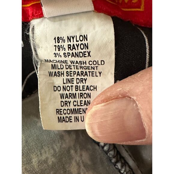 Krazy Larry Women's French News Black Pull On Stretch Ankle Pants, Size 10 - Picture 4 of 4